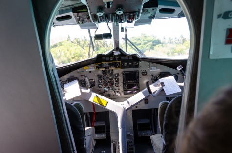 Cockpit des Wasserflugzeugs